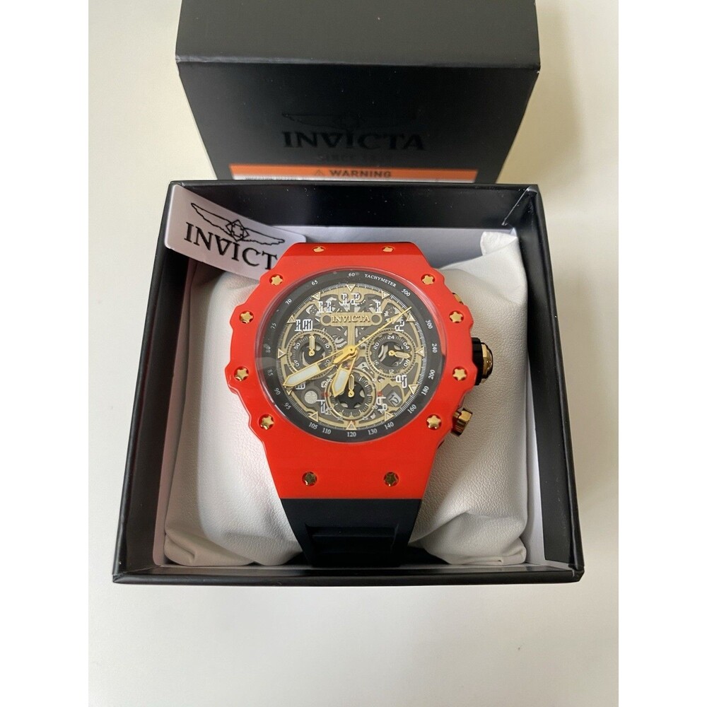 Invicta Racing Vaulthan Men's Watch - 44mm, Black & Red (69685)